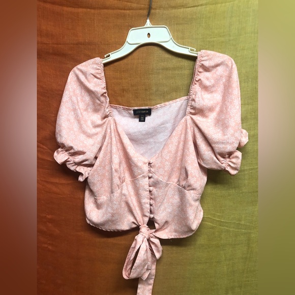 QED London soft floral cropped off the shoulder bustier top - Picture 1 of 6